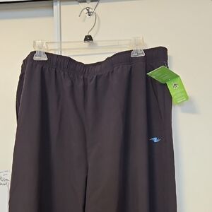 Athletic Works Men's Black Joggers with Blue Logo